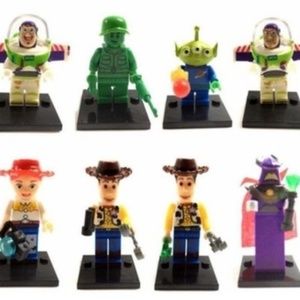 8 MiniFigure Toy Story Woody Buzz Lightyear Alien
